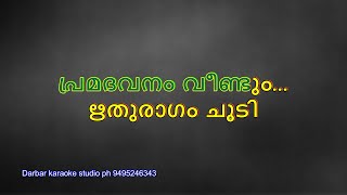 Pramadavanam veendum KARAOKE WITH LYRICS [upl. by Stortz]