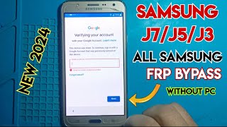 Samsung J7 Google Account bypass without pc  Samsung J5J3J7 6J5 6 frp unlock  All Samsung Frp [upl. by Shaner934]