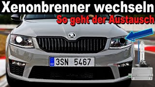 💡 Xenonbrenner wechseln  So geht der Austausch  Ausbau Einbau Anleitung Tutorial Skoda Octavia [upl. by Anaibaf159]