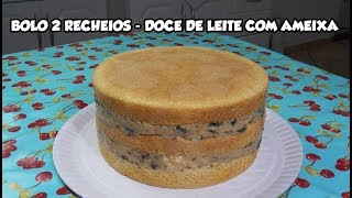 BOLO 2 RECHEIOS  DOCE DE LEITE COM AMEIXA  Bru na Cozinha [upl. by Spanjian]