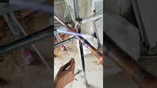 Technique of copper pipe welding  how to joint copper pipe joints  shorts copper ytshorts [upl. by Aerdnuahs]