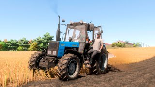 Farming Simulator 22  Map Koshmak  85 Plowing MTZ10252 HTZ244K amp Kirovets K742М [upl. by Monte]