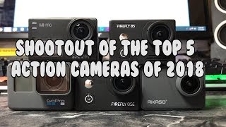 TOP 5 ACTION CAMERAS OF 2018 SHOOTOUT [upl. by Cherrita162]