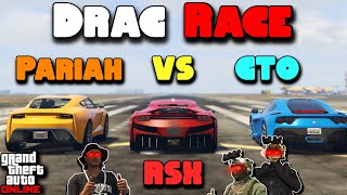 Itali GTO VS Itali RSX VS Ocelot Pariah DRAG RACE ft HarmNone [upl. by Aseeral]