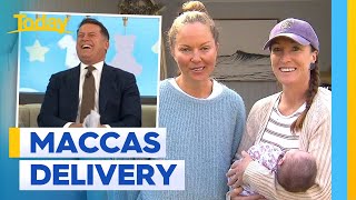 Fries with that Aussie couple give birth in McDonalds carpark  Today Show Australia [upl. by Kir]