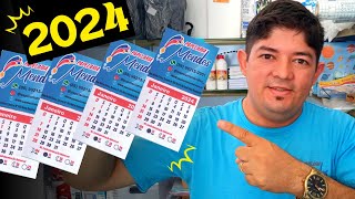 MINI CALENDÁRIO 2024 PASSO A PASSO SIMPLES E RÁPIDO COM ÍMÃ DE GELADEIRA [upl. by Bidle289]