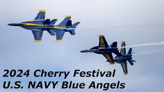 2024630 US Navy Blue Angels at National Cherry Festival Traverse city MI [upl. by Dloreg584]