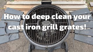 How to deep clean rusty cast iron grill grates [upl. by Alford]