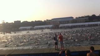 Outlaw Triathlon 2013 mass swim start [upl. by Massey890]