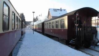 Die Brockenbahn im Winter  Winterdampf [upl. by Eniale409]