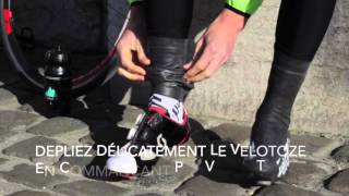 How To  Comment porter les couvrechaussures de pluie VeloToze [upl. by Alegnaed488]