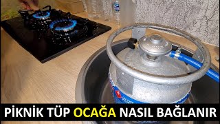 Piknik tüpü ocağa nasıl takılır bağlanır  Dar çember geniş çember tüp  2 kg tüp [upl. by Lalage]