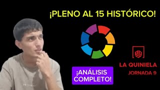 ¡PRONÓSTICOS QUINIELA JORNADA 9 Me he vuelto completamente loco [upl. by Lime852]