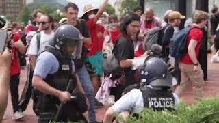 US Park Police Officer DRAGGED TO THE GROUND by Protestor at ProPalestine Rally in DC [upl. by Isewk]