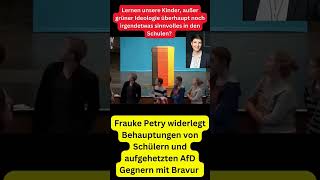 Frauke Petry deckt Bildungsnotstand grün verpeilter Schüler und Lehrer auf afd co2 [upl. by Irfan794]