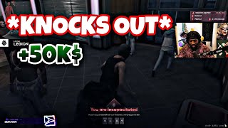 Mr K Knocks Out Den Shiesty for 50k  NoPixel 40 GTA RP [upl. by Deth]