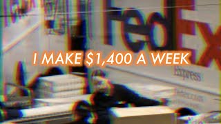 FedEx Express DOT Courier Makes 1400 A Week pay stubs at end of video [upl. by Micheal]