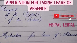 application for leave of absence  application  heipaleipal23 bikazwaivlogs application write [upl. by Solracsiul]