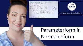 Parameterform einer Ebene in Normalenform  Analytische Geometrie by einfach mathe [upl. by Nho]