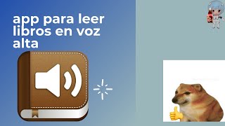 APP para leer libros PDF en voz alta [upl. by Akemhs]