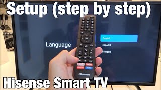 Hisense Smart TV How to Setup Step by Step from beginning [upl. by Sajovich]