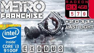 Metro Franchise  RX 570  Exodus  2033  Last Light  1080p  1440p  4K  Series Benchmark PC [upl. by Slavic]