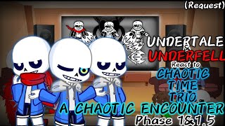 Undertale React to BAD TIME TRIO HARDMODE×MisoonKun× [upl. by Hametaf96]