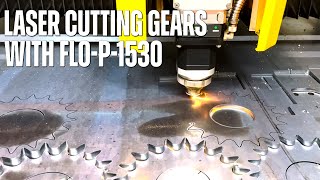 Gear Cutting with the KENT CNC FLOP1530 Open Type Fiber Laser Cutting Machine [upl. by Gayle]