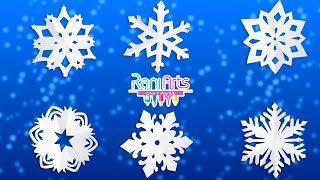 COPOS DE NIEVE DE PAPEL muy fáciles 6 diseños  DIY  How to make PAPER SNOWFLAKES [upl. by Keemahs]