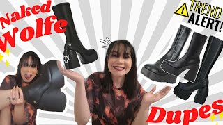 PLATAFORMAS 2K22 ⚠️  BOTAS NAKED WOLFE STEVE MADDEN BERSHKA Y DUPES SHEIN SHOPEE  Aydeeply 🖤 [upl. by Capriola]