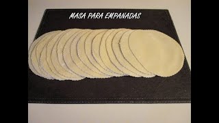 COMO HACER MASA PARA EMPANADAS RECETA FÁCIL [upl. by Eadrahs118]