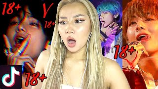 HOLY KIM TAEHYUNG 🥵 V 18 TIKTOK COMPILATION REACTION [upl. by Yolande591]