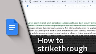 How to strikethrough in Google Docs ✅ Tutorial [upl. by Llezom910]