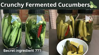 SECRET TO CRUNCHY FERMENTED CUCUMBERS  FERMENT WITH ME [upl. by Mulvihill]