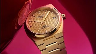 Unboxing Tissot prx powermatic80 GOLD 35mm unboxing tissot gold watchvideo unboxingvideo 1k [upl. by Sivle644]