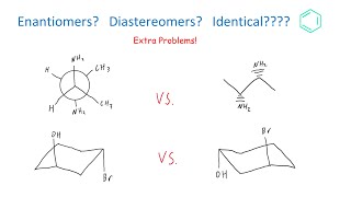 Enantiomers Diastereomers or Identical Stereochemistry EXTRA Organic Chemistry PRACTICE PROBLEMS [upl. by Areemas]