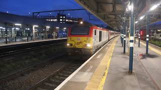 TfW 67008 1W65 Loco Hauled Service  Stockport  010724 [upl. by Ardnoek]