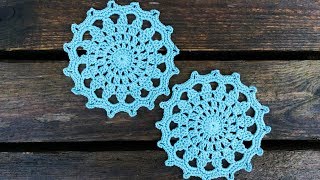 Crochet Coaster Motif Tutorial [upl. by Eiznikam892]