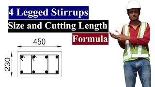 4 legged stirrups size and cutting length formula [upl. by Landre]