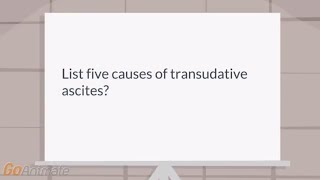 What are five causes of transudative ascites [upl. by Reimer]