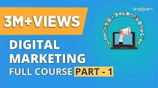 Digital Marketing Course Part  1 🔥 Digital Marketing Tutorial For Beginners  Simplilearn [upl. by Aerbua]