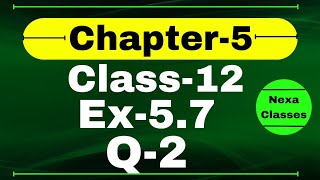 Class 12 Ex 57 Q2 Math  Differentiability  Q2 Ex 57 Class 12 Math  Ex 57 Q2 Class 12 Math [upl. by Worrad]