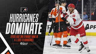 Hurricanes dominate 3rd period Flyers drop 2nd straight game  Flyers Postgame Live [upl. by Des]