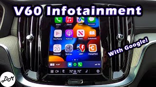 2023 Volvo V60 — Infotainment Review  Google Touch Screen Apple CarPlay HowTo [upl. by Burnley]