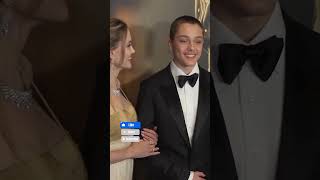 Angeliena Jolie Arrival with son Knox Jolie Pitt At Governors Awards Red Carpet❤Angelinashorts [upl. by Elvah]