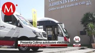 Presentan autobuses eléctricos en Colima [upl. by Aleit]