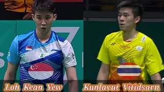 Badminton Kunlavut Vitidsarn THA vs SGP Loh Kean Yew Mens Singles Malaysia Open [upl. by Sezen608]