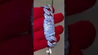 22MM Lab Diamond Cuban Bracelet  E  Color VS1 celebrityjeweler HBMadeIt [upl. by Rachele]