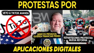 ¡VER PARA CREER REPARTIDORES PROTESTAN NUEVA REFORMA INFLUENCERS PROTESTAN VETO [upl. by Pernell]