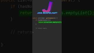 Java Beispielhaft  NPE vermeiden mit emptyList [upl. by Kaenel]